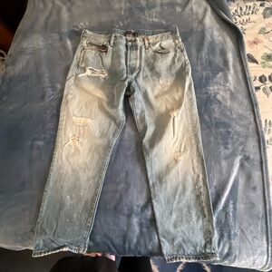 Ralph Lauren, -Polo Distressed Light Blue Jeans